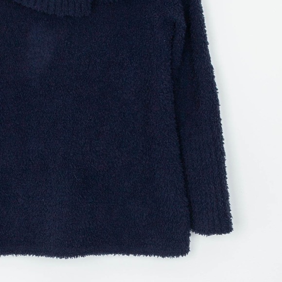 Pure Jill Navy Blue Soft Cozy Cowl Neck Pullover Sweater S Petite Fuzzy Winter‎ - Picture 3 of 8